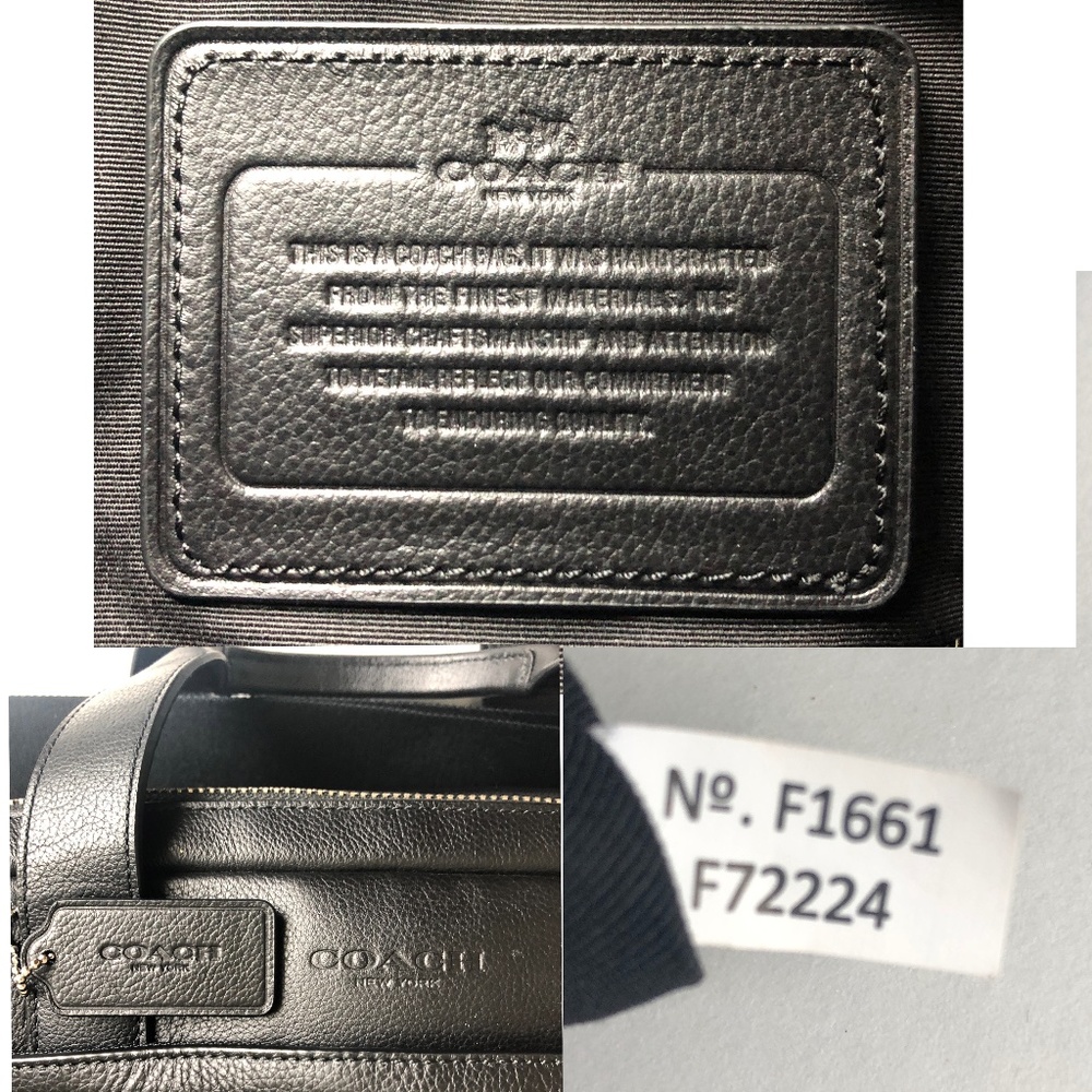 Coach Bag Hamilton Commuter Bag Messenger Brief Black Leather Style #F72224 NWOT - Picture 9 of 11